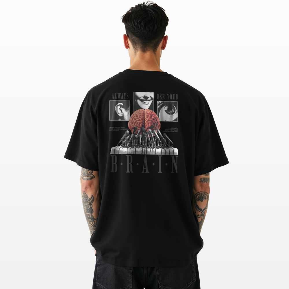 Camiseta Overszied OFF Streetwear Suedine Premium Always Use Your Brain - Imagem 6