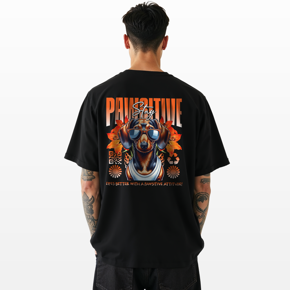 Camiseta Overszied OFF Streetwear Suedine Premium Pawsitive Stay - Imagem 6
