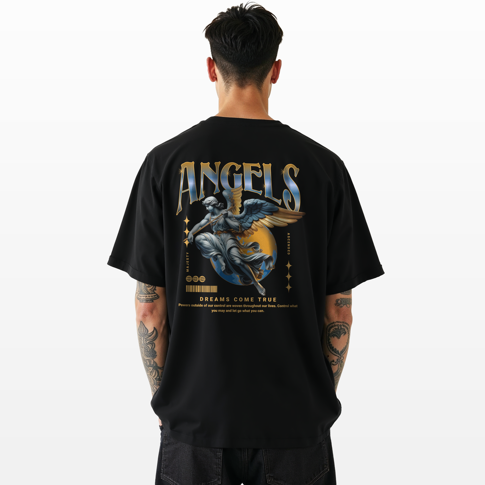 Camiseta Overszied OFF Streetwear Suedine Premium Angels - Imagem 6