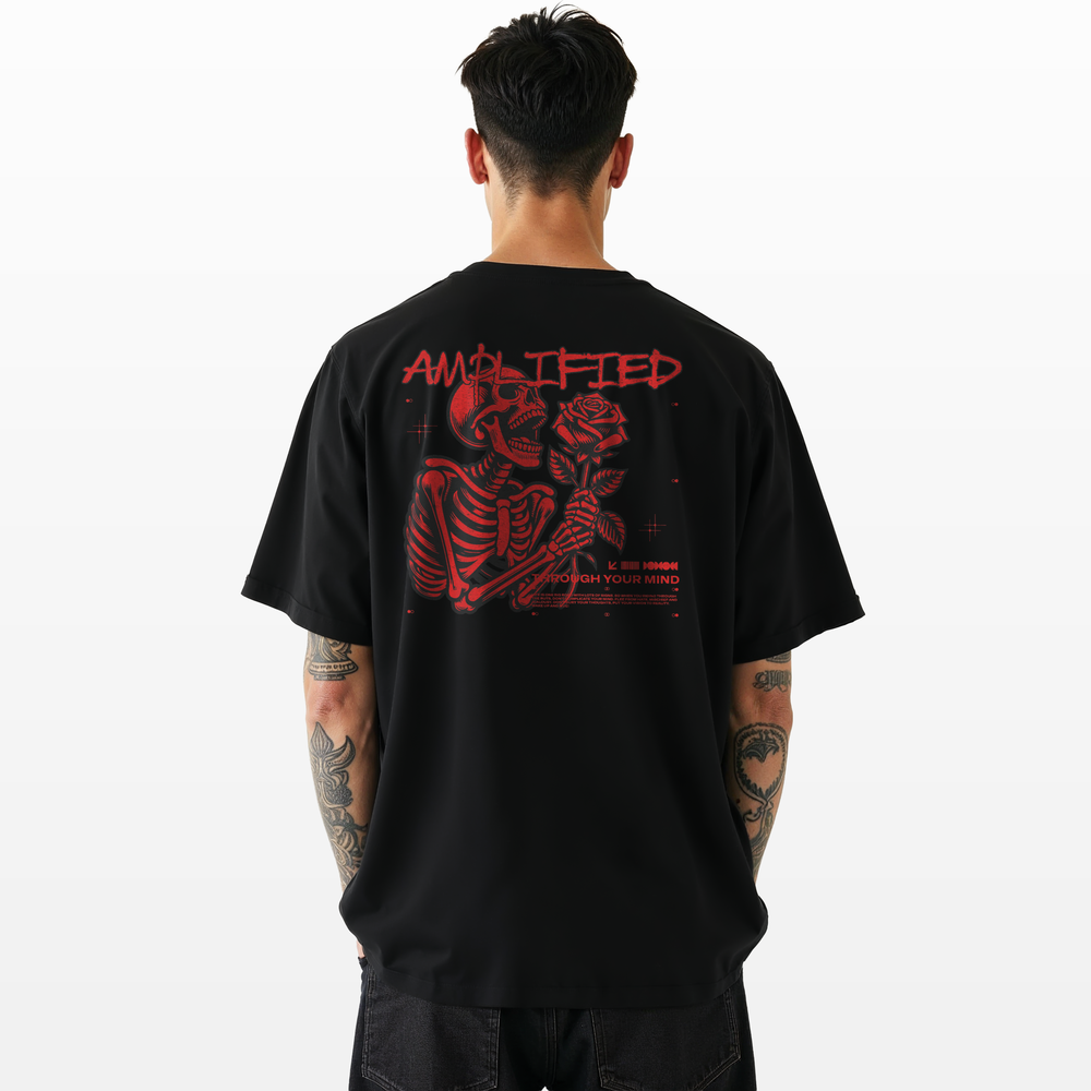 Camiseta Overszied OFF Streetwear Suedine Premium Amplified Skeleton - Imagem 6