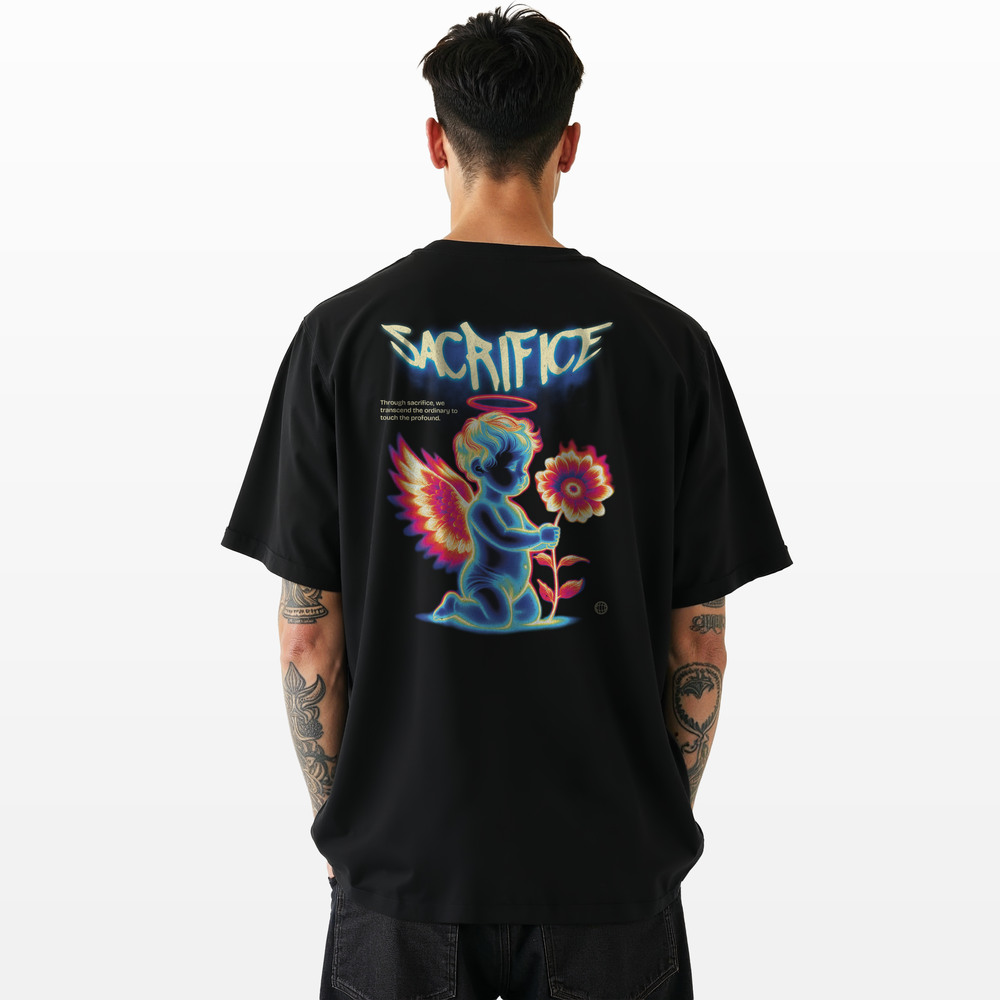 Camiseta Overszied OFF Streetwear Suedine Premium Sacrifice - Imagem 4