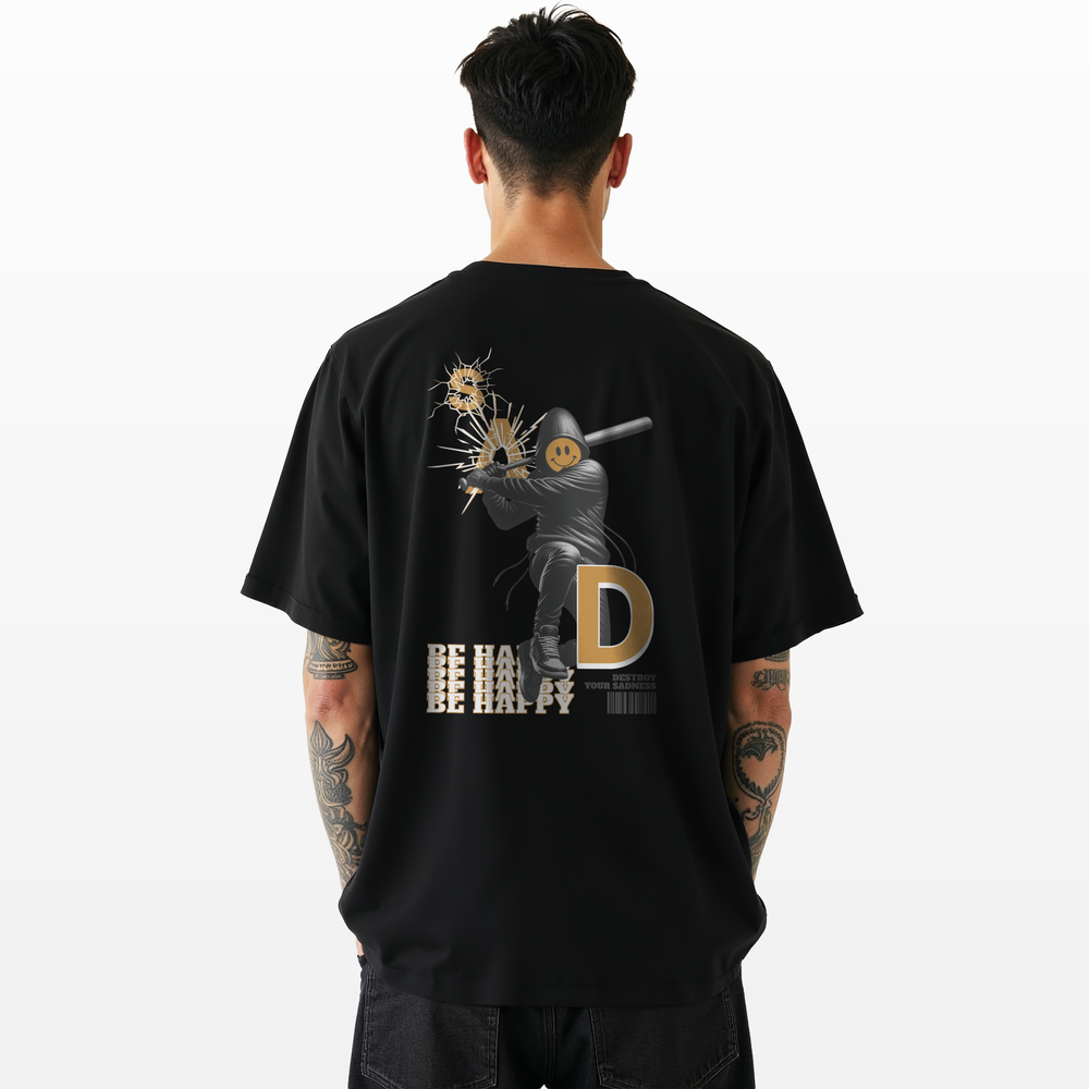 Camiseta Overszied OFF Streetwear Suedine Premium Destroy Your Sadness - Imagem 6