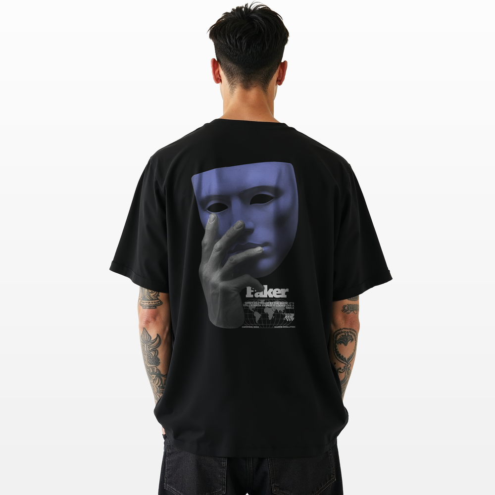 Camiseta Overszied OFF Streetwear Suedine Premium Faker - Imagem 6