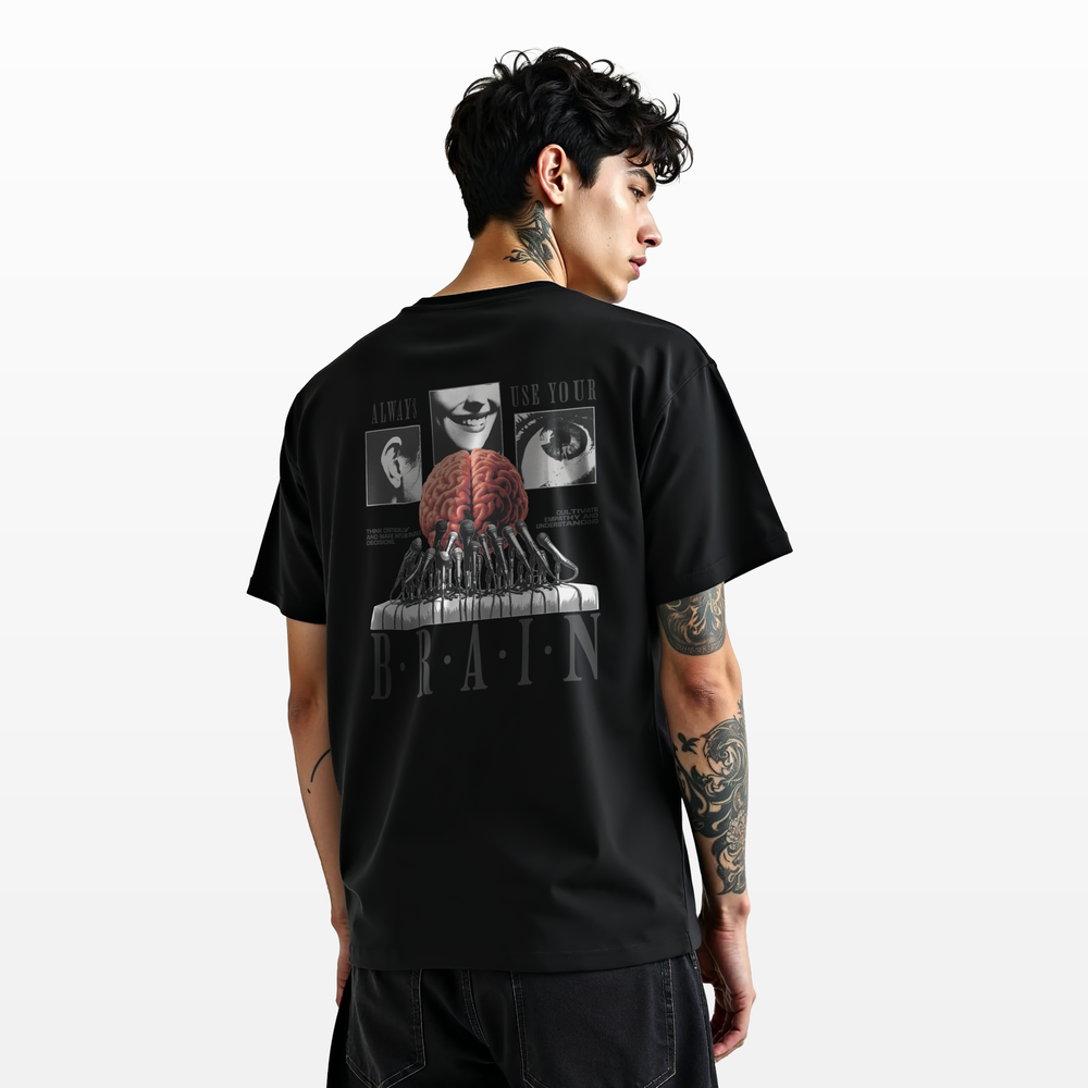 Camiseta Overszied OFF Streetwear Suedine Premium Always Use Your Brain - Imagem 5