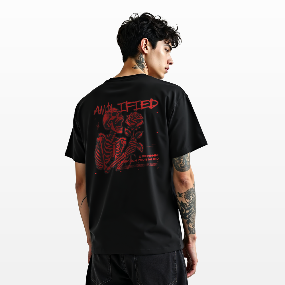 Camiseta Overszied OFF Streetwear Suedine Premium Amplified Skeleton - Imagem 5