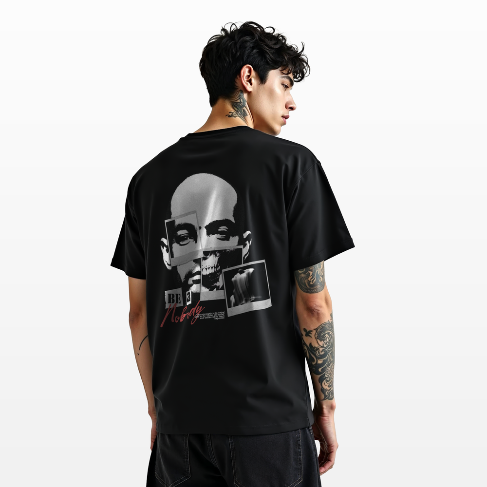 Camiseta Overszied OFF Streetwear Suedine Premium Be A Nobody - Imagem 5