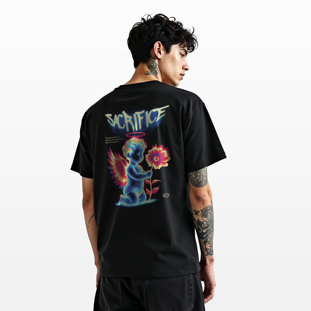 Camiseta Overszied OFF Streetwear Suedine Premium Sacrifice - Imagem 3