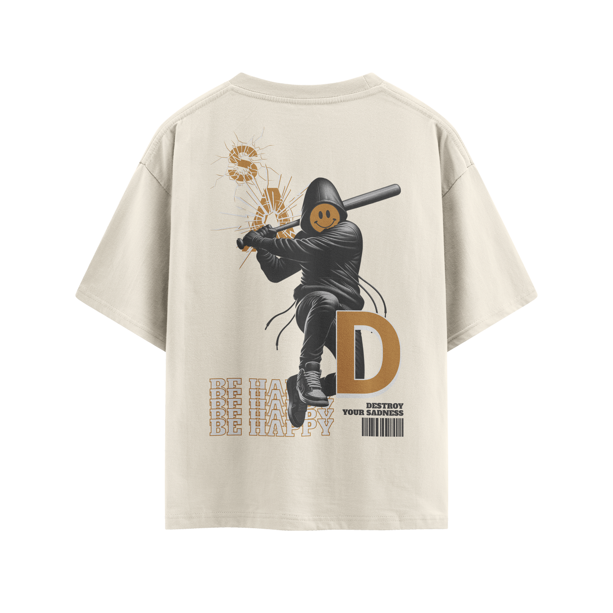 Camiseta Overszied OFF Streetwear Suedine Premium Destroy Your Sadness - Imagem 2
