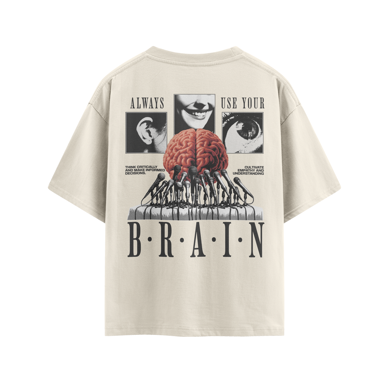 Camiseta Overszied OFF Streetwear Suedine Premium Always Use Your Brain - Imagem 2