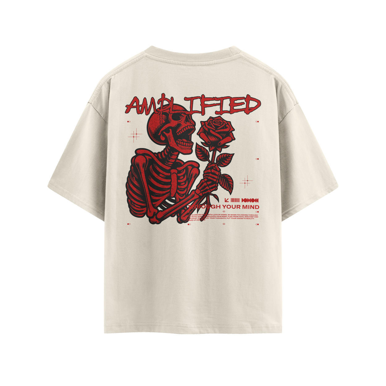 Camiseta Overszied OFF Streetwear Suedine Premium Amplified Skeleton - Imagem 2