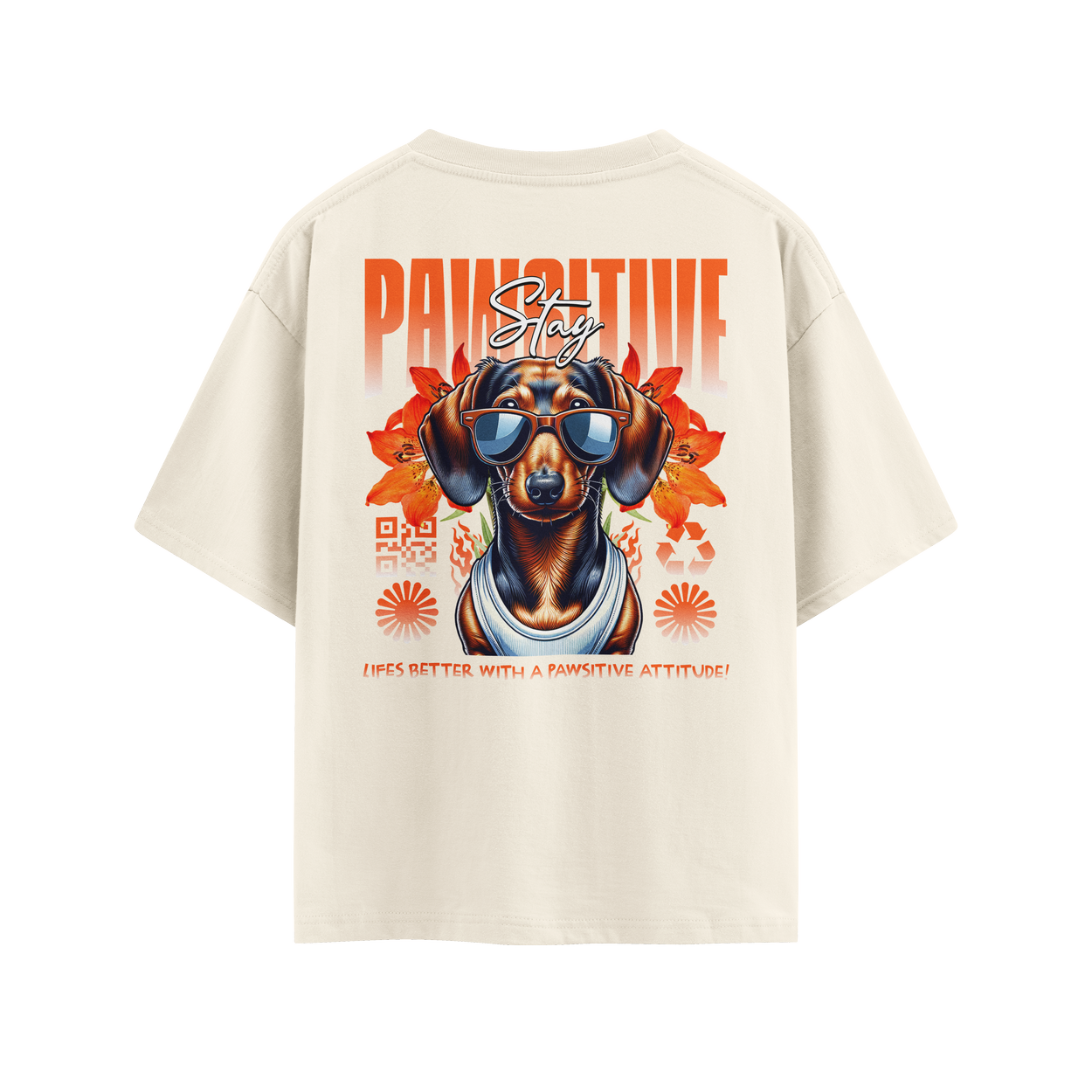 Camiseta Overszied OFF Streetwear Suedine Premium Pawsitive Stay - Imagem 2