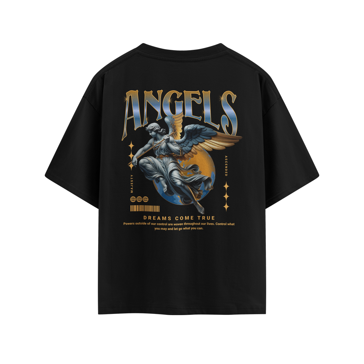 Camiseta Overszied OFF Streetwear Suedine Premium Angels