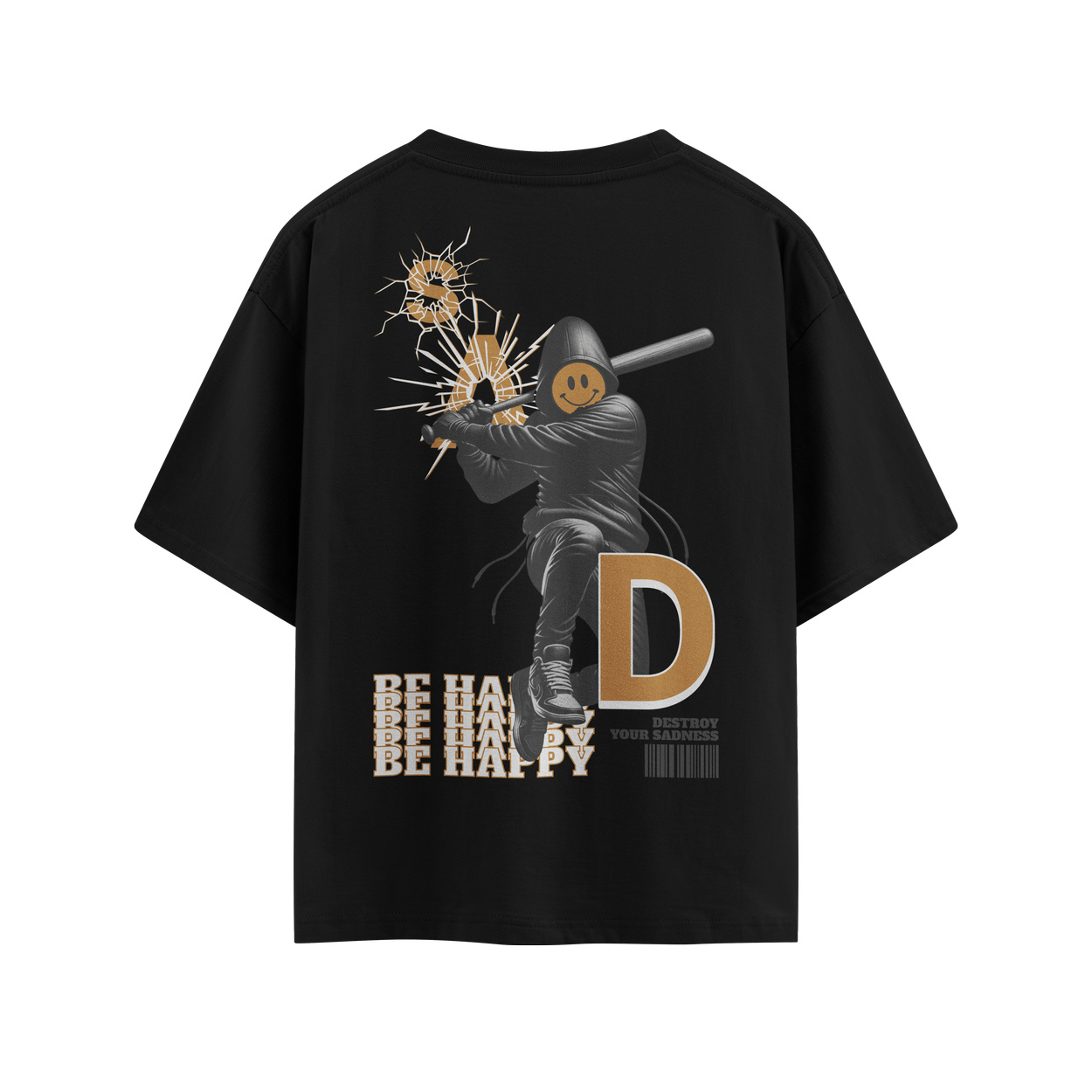 Camiseta Overszied OFF Streetwear Suedine Premium Destroy Your Sadness